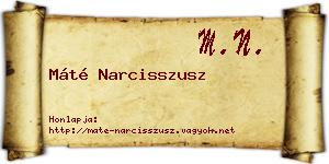 Máté Narcisszusz névjegykártya